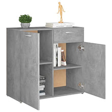 vidaXL Credenza in truciolato grigio cemento 80x36x75 cm