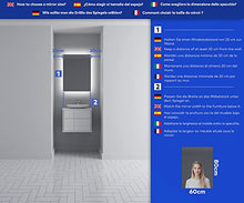 FORAM Personalizza Controluce LED Specchio - su Misura - con Interruttore e Accessori Caldo - Freddo Bianco L58