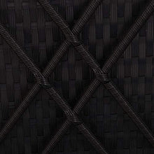 Festnight Lettino Prendisole con Cuscino e Tavolino in Polyrattan Nero