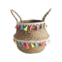 winnerruby - Cesto per la Biancheria, Realizzato a Mano, Tessuto di alghe, per Biancheria, Picnic, Vaso di Fiori e Borsa da Spiaggia, S/M/L 220 X 220 X 200 Mm