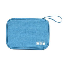 ASFD Borsa portaoggetti Digitale Elettronica da Viaggio Multifunzionale con Tracolla Portatile Blu Lago