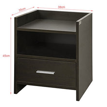 SoBuy Comodino Marrone, Comodino Letto con cassetto FBT66-BR
