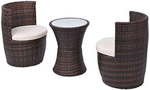 Mobili da giardino Terrazza Set di balcone Set, Piccolo Pub Set con tappetino 3 pezzi Set di balcone Set di set di mobili, Mobili da terrazza,Brown