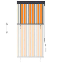 vidaXL - Tenda avvolgibile per esterni, 80 x 250 cm, giallo e blu