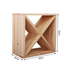 homcom Mobiletto Portabottiglie per Vini e Liquori 24 Bottiglie, 4 Sezioni Legno Naturale, 50 x 26 x 50cm