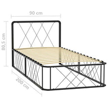 SKM Giroletto Nero in Metallo 90x200 cm (19kg)