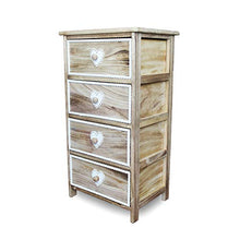 IlGruppone Mobiletto Multiuso per Bagno, Camera da Letto e Ingresso Misura 40x29x73cm con 4 cassetti MOD Jose