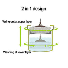SSAYY Spray Mop Mop Rotante 2 in 1 con Secchio Lavaggio A Mano Gratuito Strizzare Automaticamente Mop Singolo Secchio Mop Secchio Mop