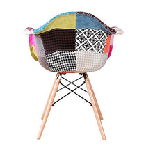 Sweethome - Set di 2 sedie da pranzo con rivestimento moderno patchwork, per cucina, soggiorno, ufficio, bar, (rosso)