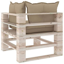 FAMIROSA Divano Angolare da Giardino in Pallet con Cuscini Legno di Pino-6057