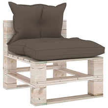 vidaXL Divano Centrale da Giardino Pallet con Cuscini in Legno di Pino