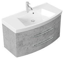 Mobile bagno curvo Bella 100cm grigio cemento