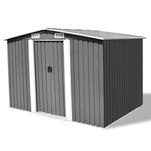 Festnight Capanno Capannone in Ferro per Attrezzi in Metallo Grigio 257x205x178 cm