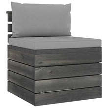 FAMIROSA Set Divani da Giardino su Pallet 5 pz con Cuscini Massello Pino-1792