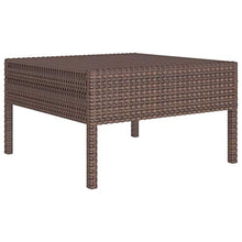 SKM Set Divani da Giardino 6 pz con Cuscini in Polyrattan Marrone (39kg) Marrone-6981