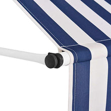vidaXL Tenda da Sole Retrattile 300 cm da Balcone Strisce Blu/Giallo Parasole