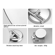 OMLTER 3X Ingrandire Vanity Mirror con Estensibile Braccio 180° Girevole, Casa Unico Lato Rotante Montaggio Parete Specchio Trucco, Bagno Vanity Mirror per Trucco E Rasatura