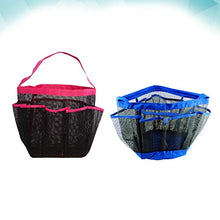 TOPBATHY Borsa da Doccia per Articoli da Toeletta in Mesh da 2 Pezzi con Custodia in Rete (Rosa Blu)