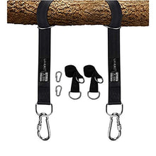 LAMURO Kit Cinghie Altalena 300cm 450KG | Set di 2 Resistenti Cinghie di Sospensione Antistrappo, 2 Moschettoni di Sicurezza | per Appendere Altalene, Amache, Dondoli (Tree Swing Cinghie)