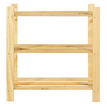 Design Vicenza - Contenitore in legno naturale a 3 ripiani a doghe