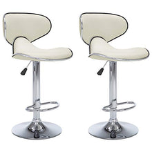 vidaXL Sgabelli da Bar 2 pz Crema in Similpelle