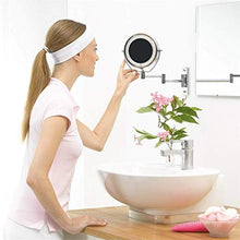 Specchio per Il Trucco Specchi Cosmetici per Trucco da Barba con Illuminazione A LED da 6"per Montaggio A Parete, Ingrandimento 7X Specchio per Il Trucco da Viaggio Portatile