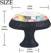Simpatico cartone animato colorato Cat Heads Pattern Pomelli per Porta Set di 4 Pomelli per Mobili Manopole per Cassetti Cucina Armadio Vetro