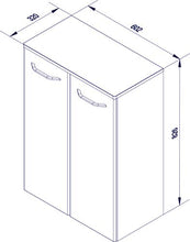 Fackelmann Milano - Armadietto da Bagno, 60 cm, Colore: Marrone/Bianco