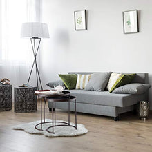 Relaxdays Tavolini Set 2 Pezzi, Tavolinetti Rotondi, Acciaio, Marrone/Nero, H X D: 50 x 50 cm