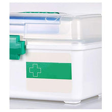 Scatola per Medicinali Medicina Box, Household Storage Box, Vuoto Kit di primo soccorso, piccolo contenitore, portatile, trasparente con coperchio, portatile (verde) Contenitore per Medicinali