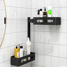 DZHTWSRYGR Bathroom Corner Shelf Bathroom Shelves, Bathroom Wall-Mounted Perforation-Free Storage Rack