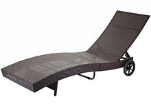 Mendler Lettino Regolabile da Esterno HWC-D80 polyrattan Marrone con Cuscino Beige