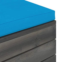 vidaXL Pouf da Giardino su Pallet con Cuscino in Legno di Pino