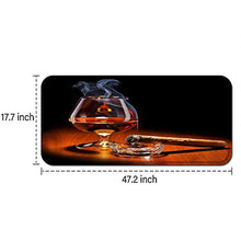 PANILUR Tappeto antiscivol,Sigaro del Vino Whisky Burning Cigarette Bicchiere da Vino,da Usare Come zerbino o per Soggiorno, Camera da Letto, corridoio, Cucina