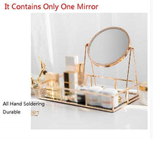 Xu Yuan Jia-Shop Specchi da Trucco Trucco Trucco Mirror Gold Retro Desktop Mirror Gold Rim monili Specchio Bagagli Vassoio Specchio Specchio da Toilette Specchio for Il Trucco Specchio da Tavolo