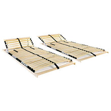 SKM Reti a Doghe 2 pz 7 Zone con 28 Doghe in Legno 80x200 cm (24kg)