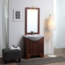 Kiamami Valentina MOBILE A TERRA PER BAGNO 75 CM COLOR NOCE ARTE POVERA