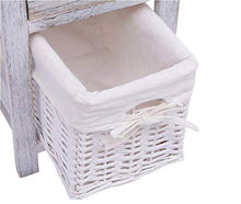 Zerone Comodino Cassettiera,2 Pz Comodini Bianchi con Un Cassetto,Cassettiera Vintage Comodino con cassetto,Camera da Letto,Cameretta Ragazzi,Bianco 28 x 31 x 45 cm