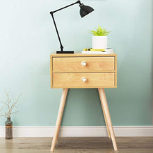 Goplus Comodino con Cassetto in Legno Design Moderno per Camera da Letto (con 2 cassetti)