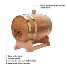 5L Botte di Rovere, Botte di Vino con Rubinetto, per Vino, Brandy, Whisky, Tequila