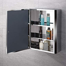 ZTGL Armadietto a Specchio da Appendere per Bagno, Mobiletto a Parete a Una Porta con Ripiani a 2 Strati, Armadietto dei Medicinali in Acciaio Inossidabile