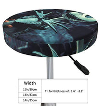 Copertura rotonda per sgabello da bar con scheletro per sedia a cric, lavabile, elastica, per sgabello rotondo da 35,6 cm