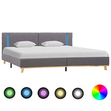 SKM Giroletto con LED Grigio Chiaro in Tessuto 160x200 cm (27.45kg)