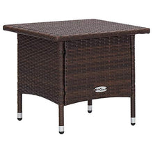 SKM Set Divani da Giardino 3 pz con Cuscini in Polyrattan Marrone (31.2kg)