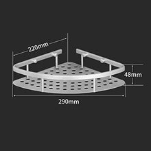 Yxsd Mensole da bagno Organizzatore in alluminio Vasca da bagno supporto triangolare angolare mensola doccia montato a parete (Dimensioni: 20 cm)