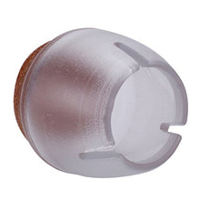 LilyJudy - Coprigambe in silicone per sedie e gambe rotonde da 25 a 29 mm (trasparente+marrone)