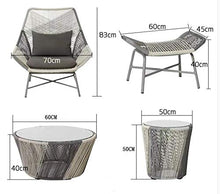 SCDXJ Mobili da Giardino in Rattan, mobili da Giardino semplici ed Eleganti ， Adatto per Balcone Esterno,A