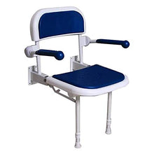 BAIHAO Sedia da Bagno Sgabello da Bagno a Parete con Schienale e bracciolo Sgabello da Bagno Pieghevole Speciale Antiscivolo