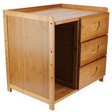 FGDSA Comodino Comodino in Legno Comodino Moderno Mini Comodino in bambù Tavolini con 3 Cassetti Accessorio per Camera da Letto