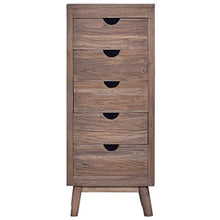 vidaXL Credenza con 5 Cassetti 40x30x100 cm in Legno Massello di Teak